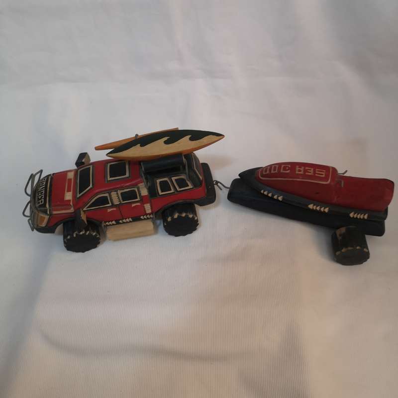Handmade Bakkie in Solid Wood  & Jet Ski and Ranger.