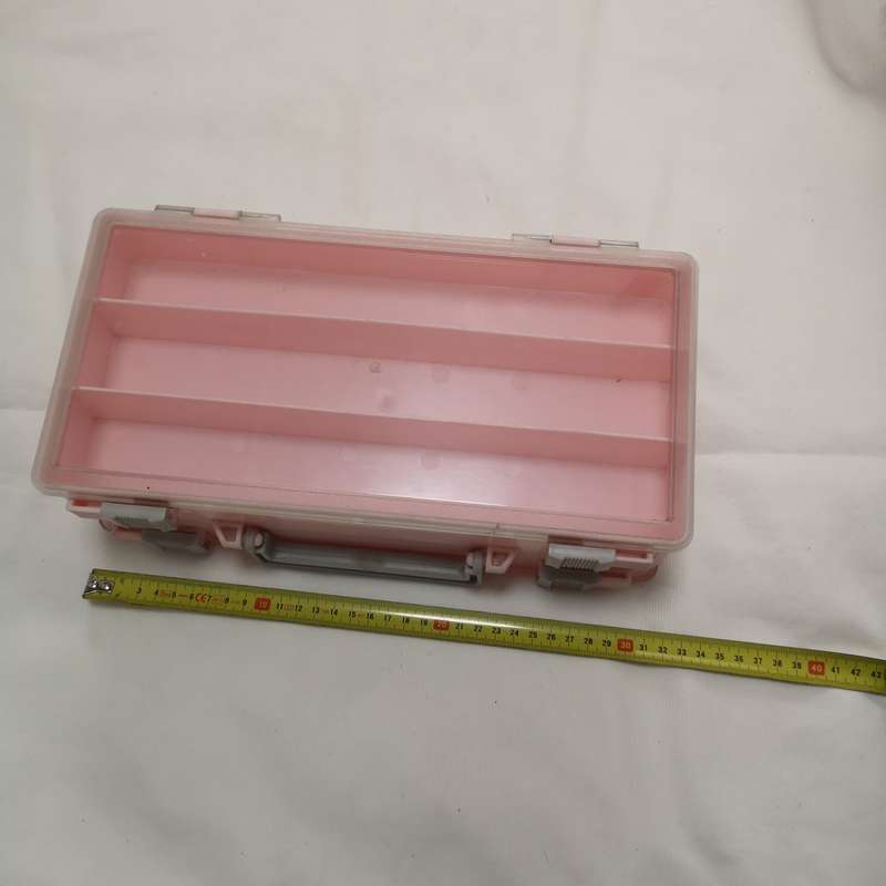 Double Sided Hard Plastic Craft N Go Pink Storage Organizer