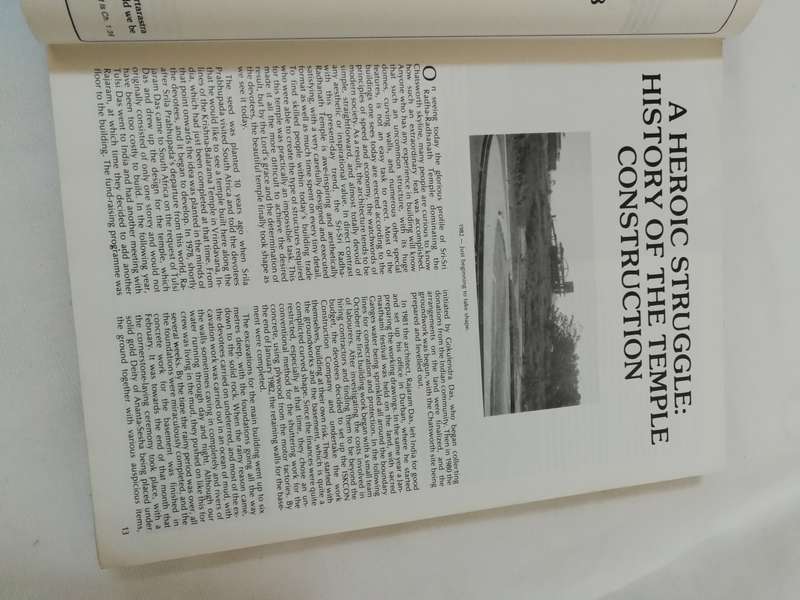 Vintage Sri Sri Radha Radhanath Temple of Understanding Souvenir book- Grand Opening 1985