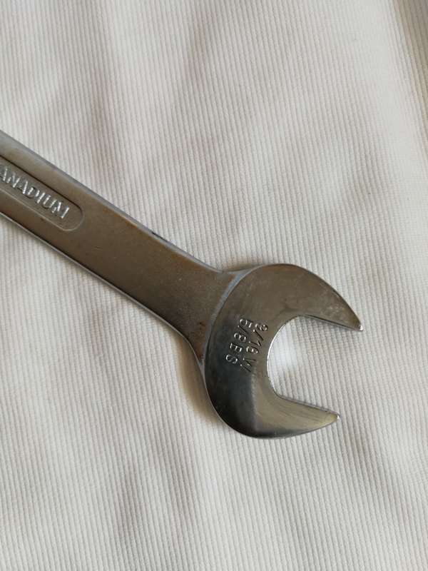 GEDORE 11/16W (30mm) with 9/16W (25mm) open end spanner. Made in Germany