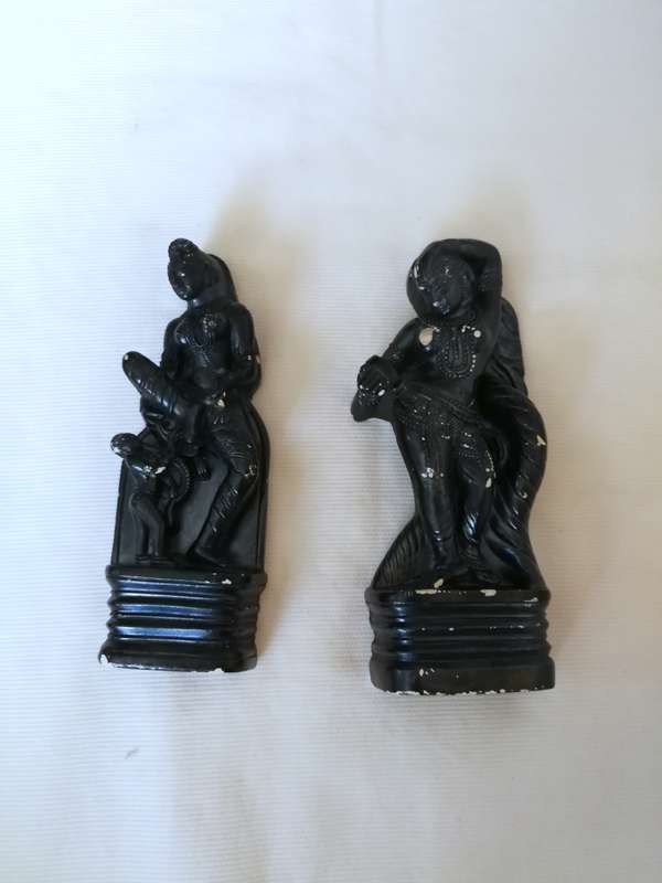 2 x semi-nude "Äpsara" Oriental Ornaments for restoration. Vintage