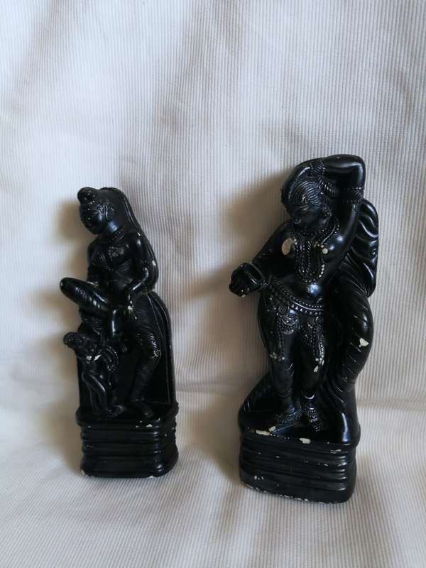 2 x semi-nude "Äpsara" Oriental Ornaments for restoration. Vintage