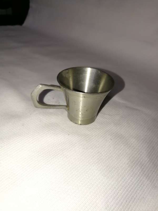 Mini Pewter shot/  Measure cup. Penang Malaysia 97%