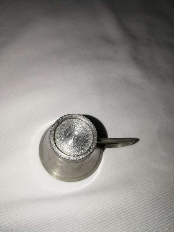 Mini Pewter shot/  Measure cup. Penang Malaysia 97%