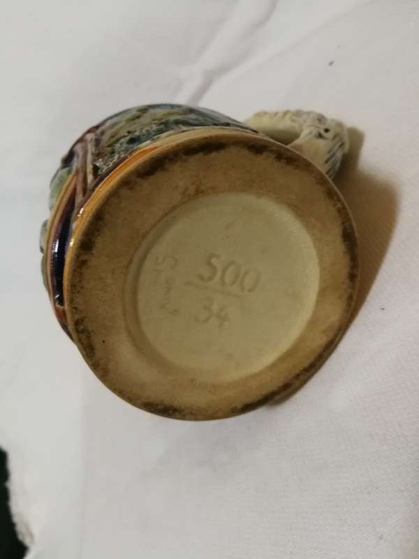 Original King 500/34 Vintage "Lustig Fass Mich" German Lidded Beer Stein