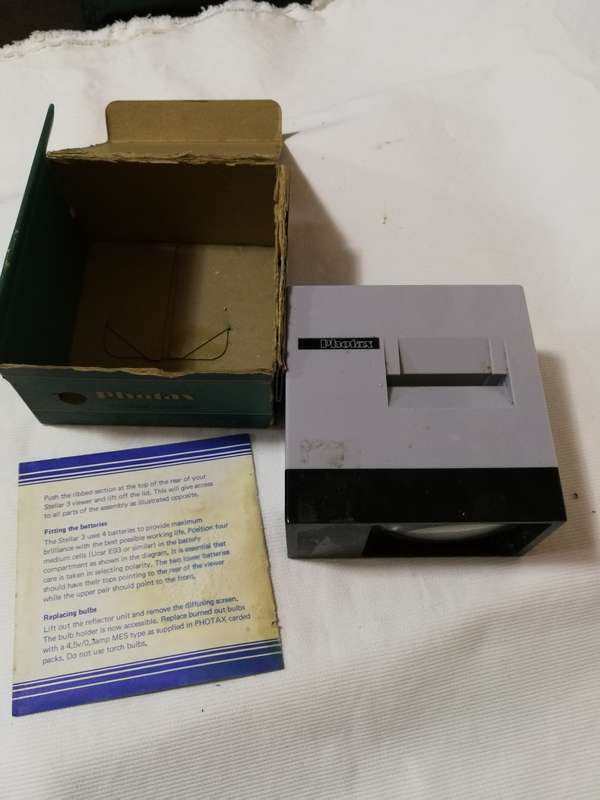 Slide Viewer 2"x 2"Photax stellar. Illuminated