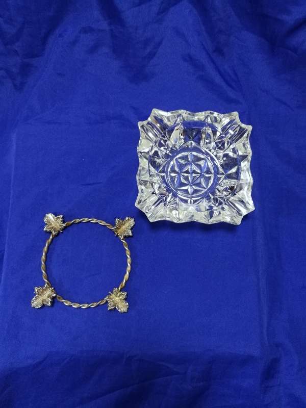 Vintage Ashtray Veropa Crystal Glass - Made in France
