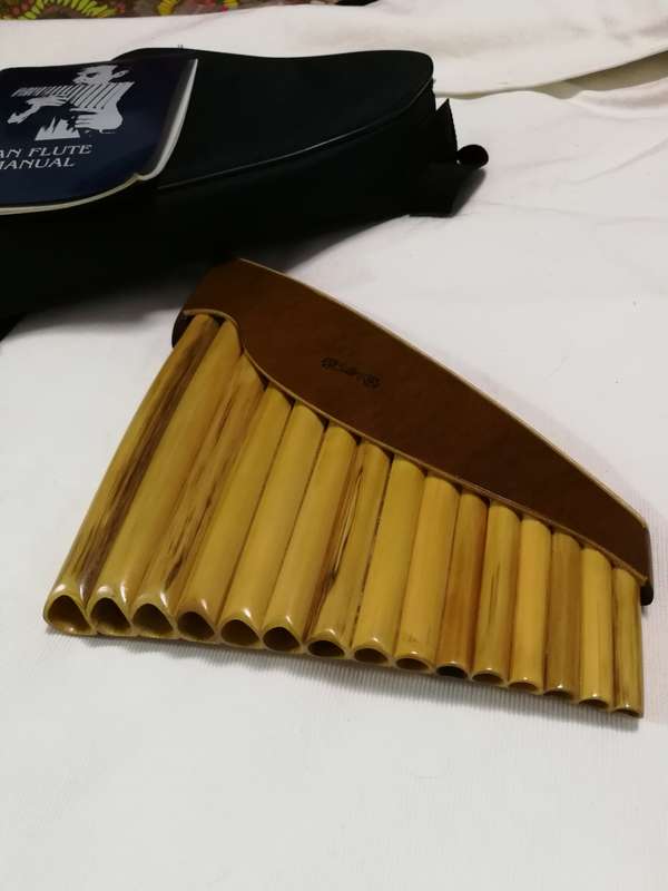 Pan Flute 18 Pipe Traditional Woodwind Instrument by Roberto