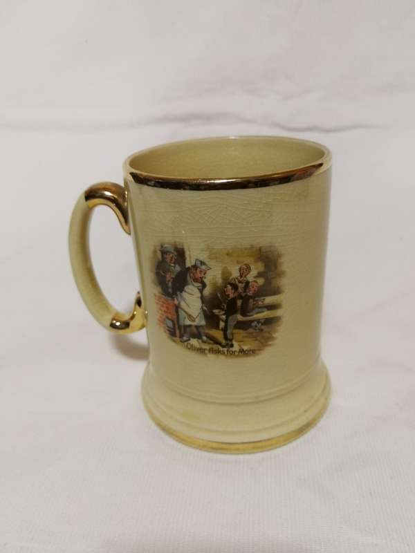 Vintage Arthur Wood Porcelain Tankard No 3752 "Mary and the Fat Boy".