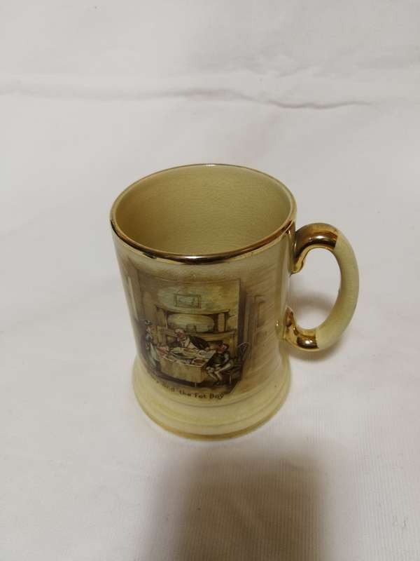 Vintage Arthur Wood Porcelain Tankard No 3752 "Mary and the Fat Boy".