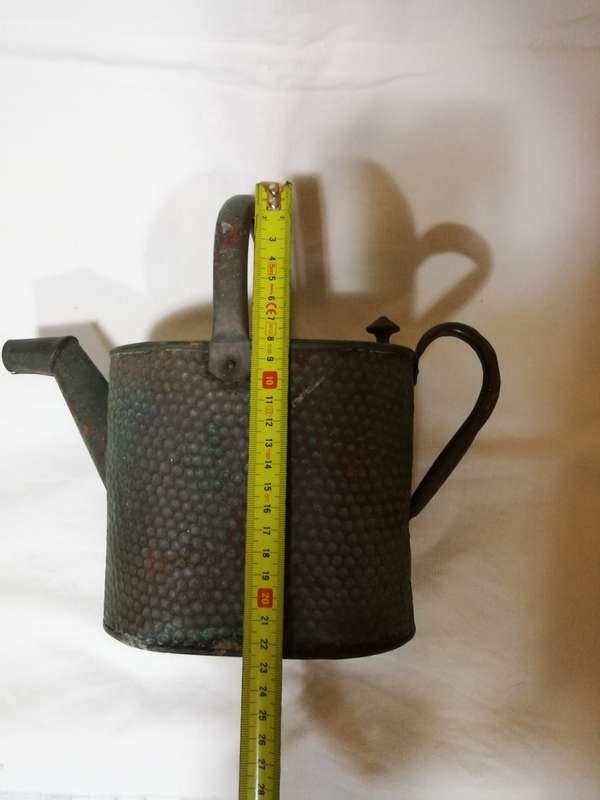 Unusual Antique Copper Victorian Watering Can with hinged lid