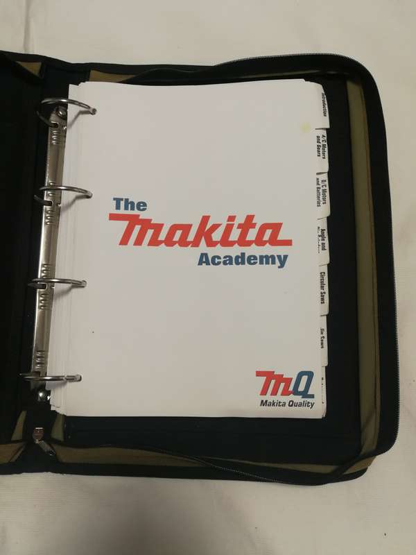MAKITA Training Academy Folder with Course Content