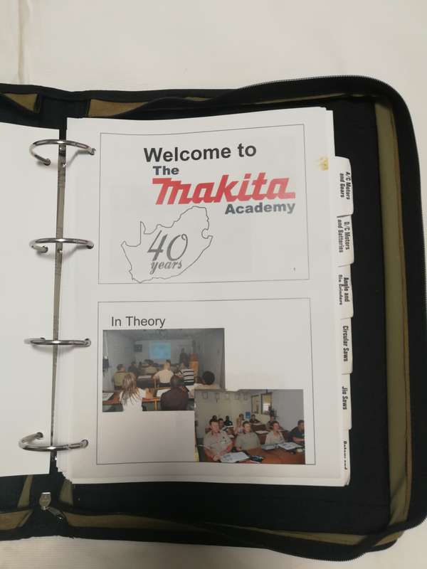 MAKITA Training Academy Folder with Course Content