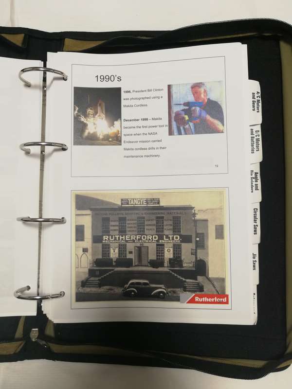 MAKITA Training Academy Folder with Course Content