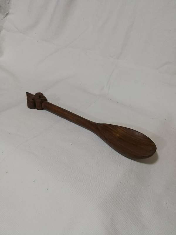Handcarved Wooden Spoon. Vintage- Made in India