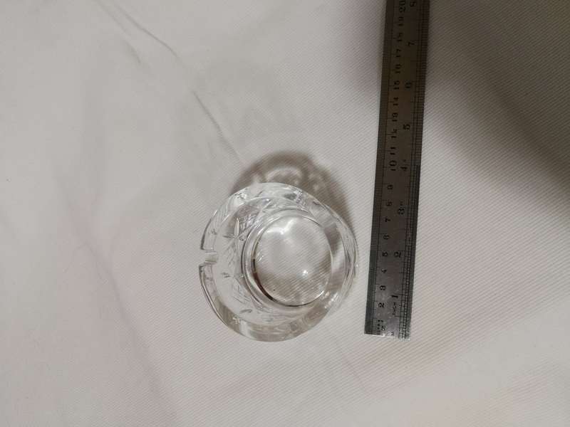 Cut Crystal Mercedes Benz Small Ashtray. Fits in Cup Holder