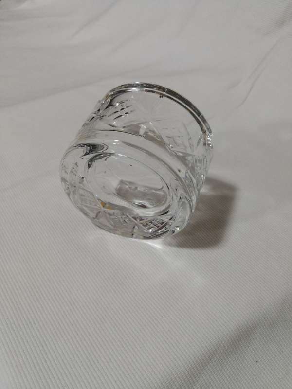Cut Crystal Mercedes Benz Small Ashtray. Fits in Cup Holder