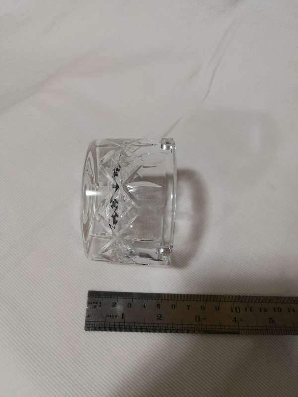 Cut Crystal Mercedes Benz Small Ashtray. Fits in Cup Holder