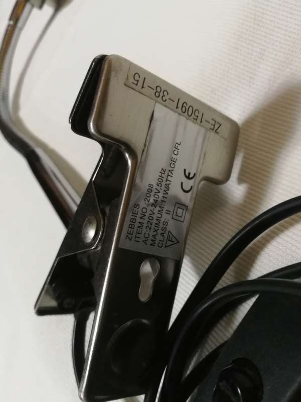 Adjustable "Zebbies" Lamp Stand with Clip and Switch