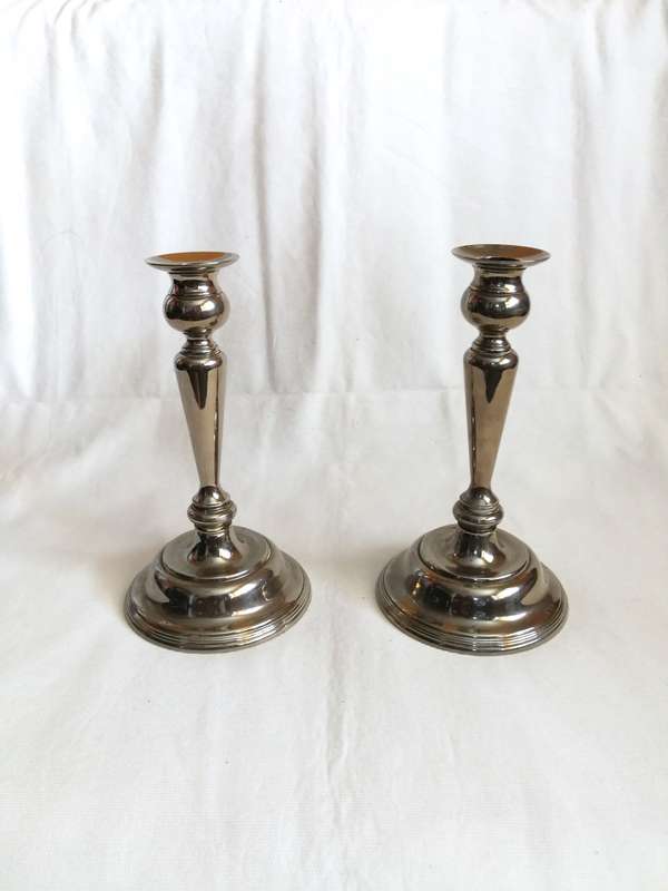 Vintage candlestick pair candlestick silver candlestick candle holder silver plated