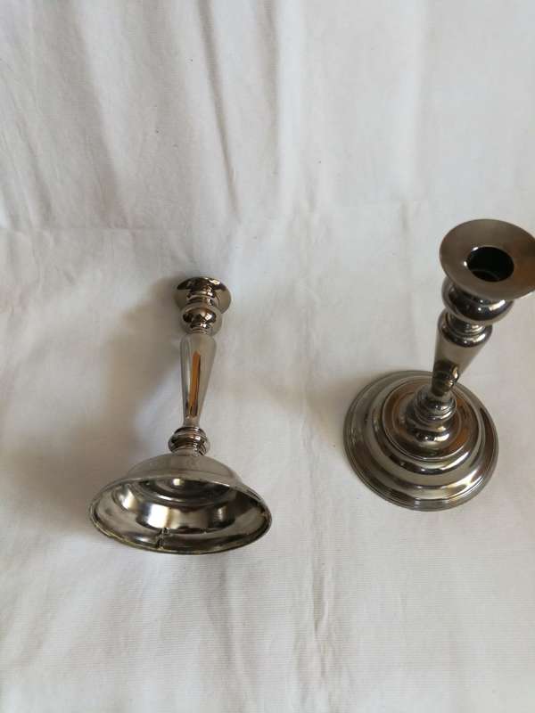 Vintage candlestick pair candlestick silver candlestick candle holder silver plated