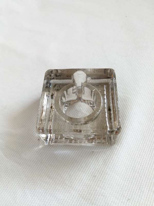 VINTAGE LARGE GLASS INKWELL- Velos, Made in England