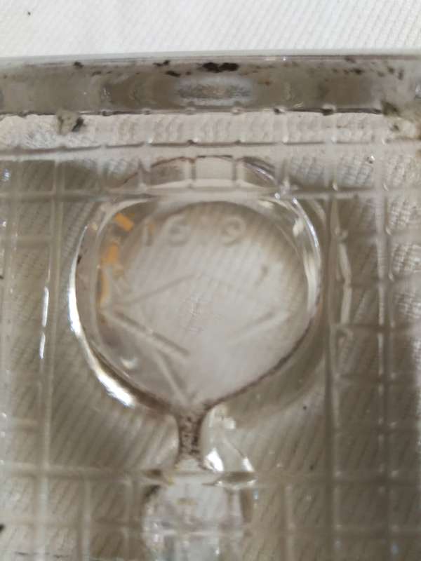 VINTAGE LARGE GLASS INKWELL- Velos, Made in England