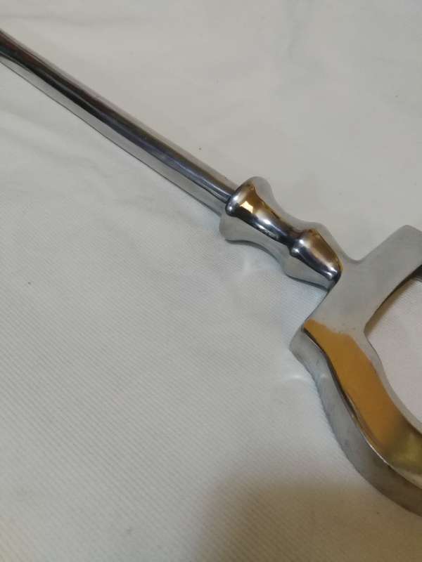 Large Key- Vintage Aluminium/ Pewter. +- 500mm