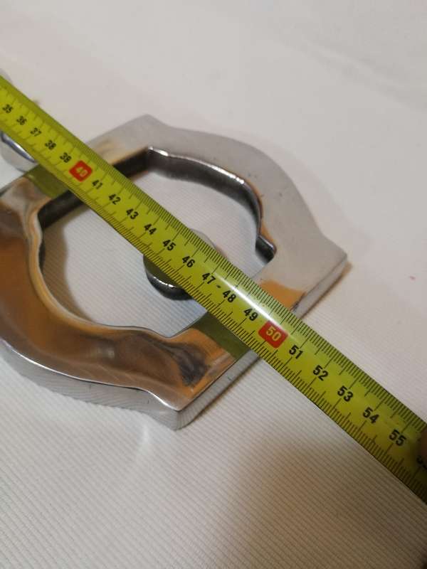 Large Key- Vintage Aluminium/ Pewter. +- 500mm