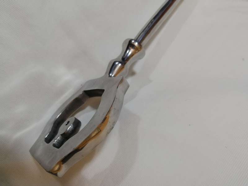 Large Key- Vintage Aluminium/ Pewter. +- 500mm