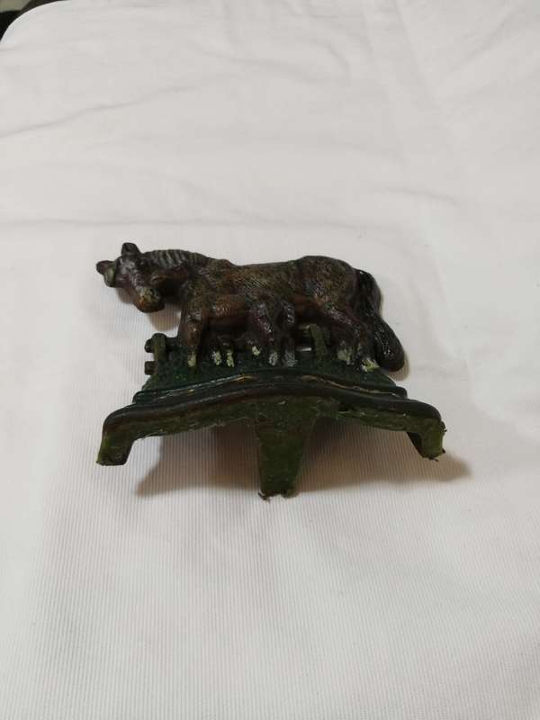 Heavy Cast Iron Horse Door Stop Wright Studios.  Vintage