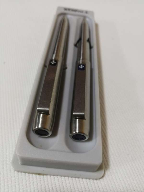 Parker 25 Set Stainless Steel Ballpoint & Pencil Set In Original Case
