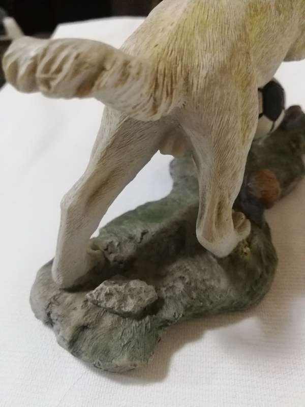 Golden Labrador Playing with Football by Chelsey Giftware