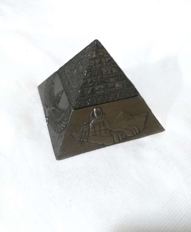 Egyptian Pyramid Trinket Box/ Paperweight- Vintage