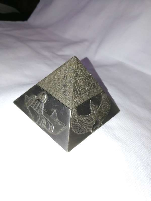 Egyptian Pyramid Trinket Box/ Paperweight- Vintage
