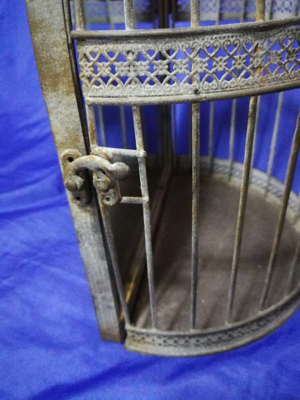Unusual Vintage Half Birdcage Mirror- Handmade