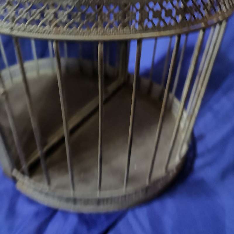 Unusual Vintage Half Birdcage Mirror- Handmade