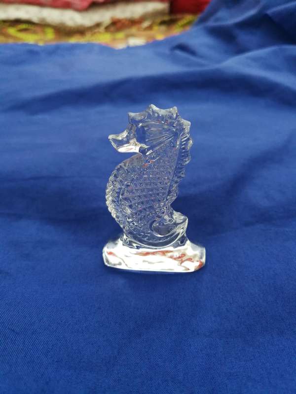 Vintage Waterford Crystal Seahorse Figurine Ireland