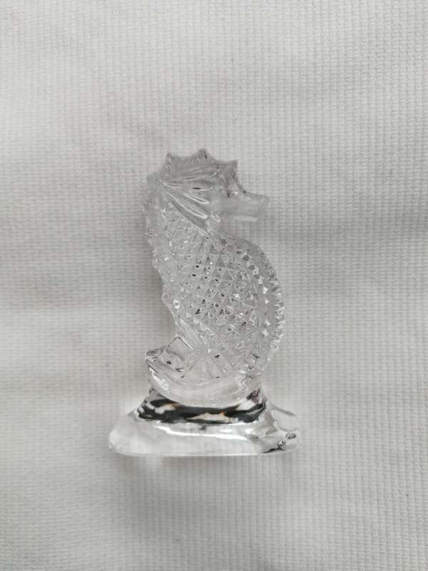 Vintage Waterford Crystal Seahorse Figurine Ireland