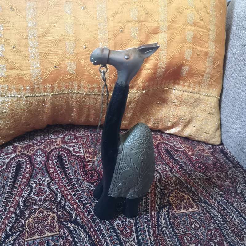 Vintage Wood and Metal Tribal Animal Set
