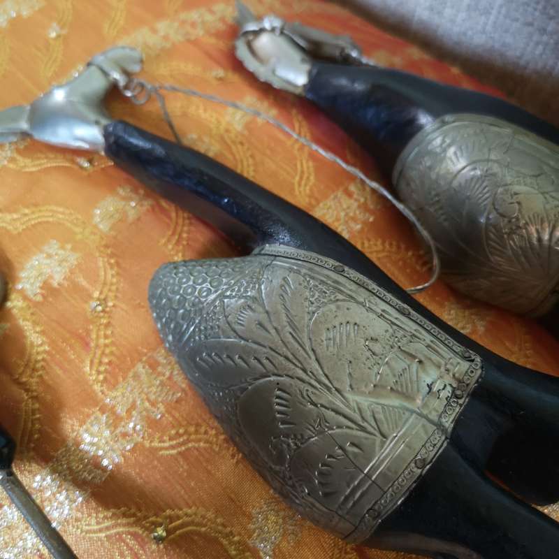 Vintage Wood and Metal Tribal Animal Set