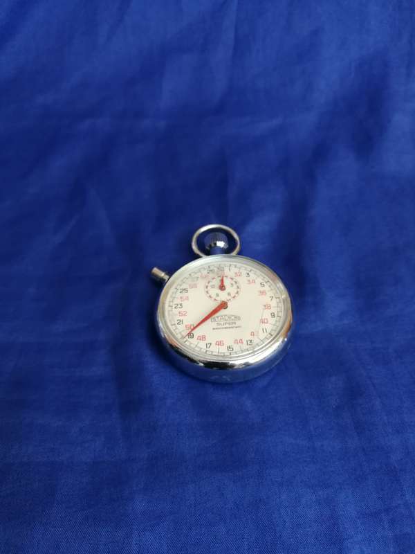 Pocket Stop Watch - Collector`s dream - STADION- Swiss Made Stop Watch- Windup Works Beautifully