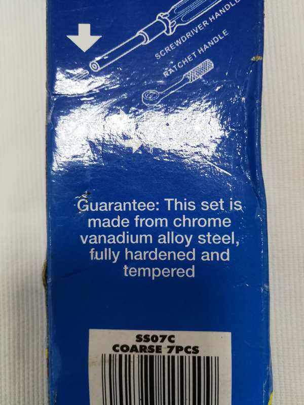 COARSE SPLINE BIT SET 7-PIECE CrV- Autogear