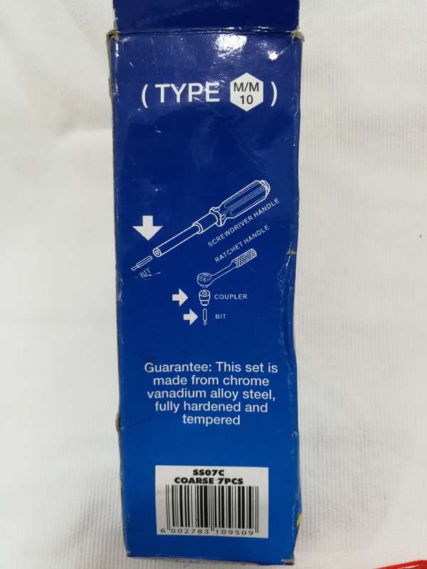 COARSE SPLINE BIT SET 7-PIECE CrV- Autogear