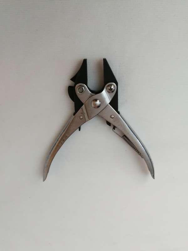 Parallel Pliers, Flatnose Stainless steel Handle with wire cutter.- Vintage Unused