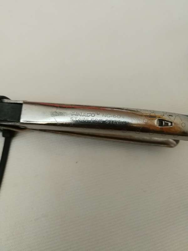 Parallel Pliers, Flatnose Stainless steel Handle with wire cutter.- Vintage Unused