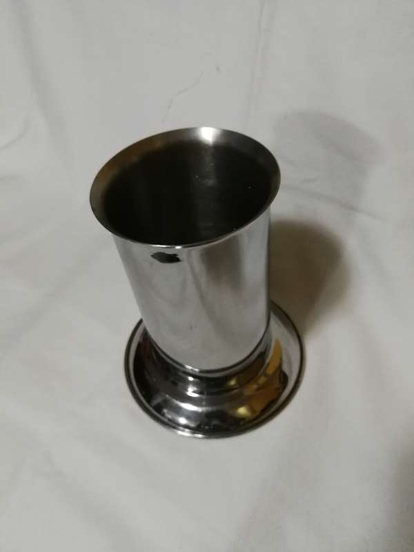 Utensils Holder Jar 8 x 4 inch, Stainless Steel, wide base