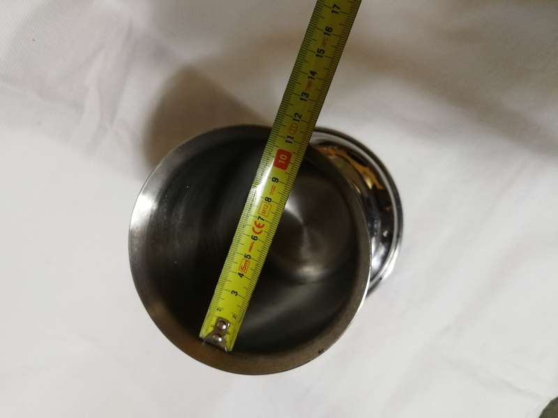 Utensils Holder Jar 8 x 4 inch, Stainless Steel, wide base