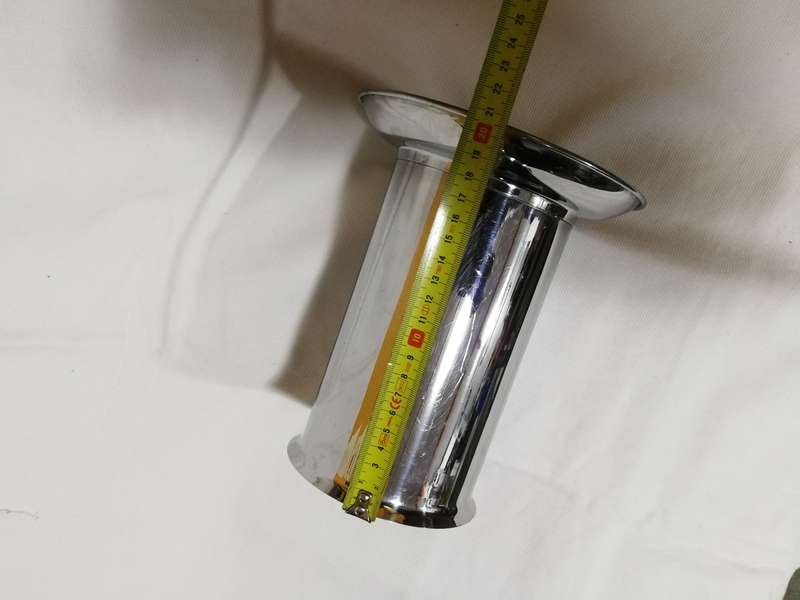 Utensils Holder Jar 8 x 4 inch, Stainless Steel, wide base