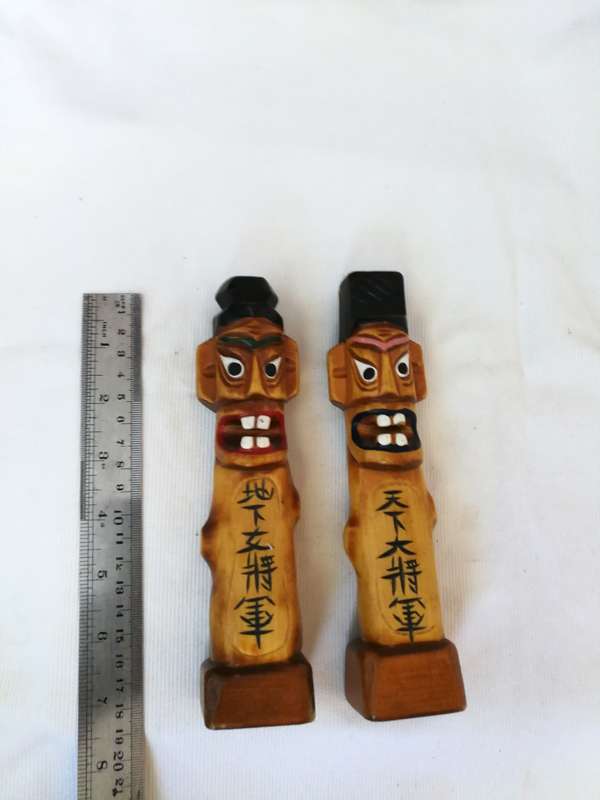 Janseung Guardians Korean Totem Pole Good Fortune Pair